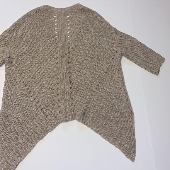 Anthropologie Moth Tan Knit High Low Cardigan - Women’s Size Small - Picture 7 of 8